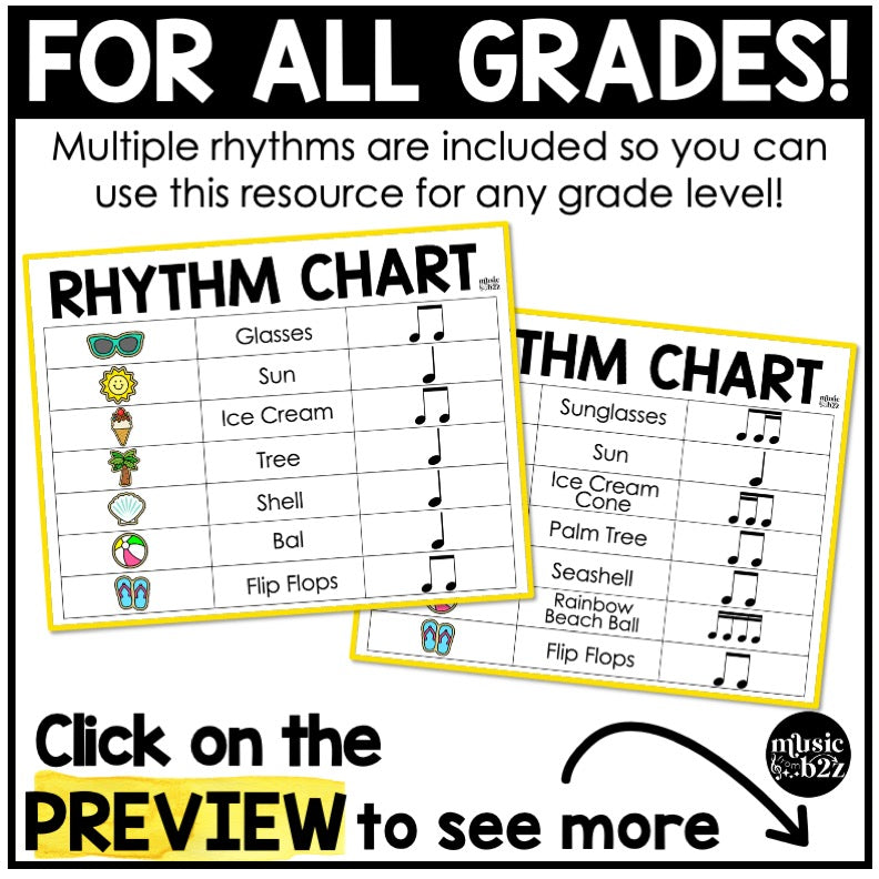 Summer Rhythm Cookies Elementary Music Centers Game Craft Composition