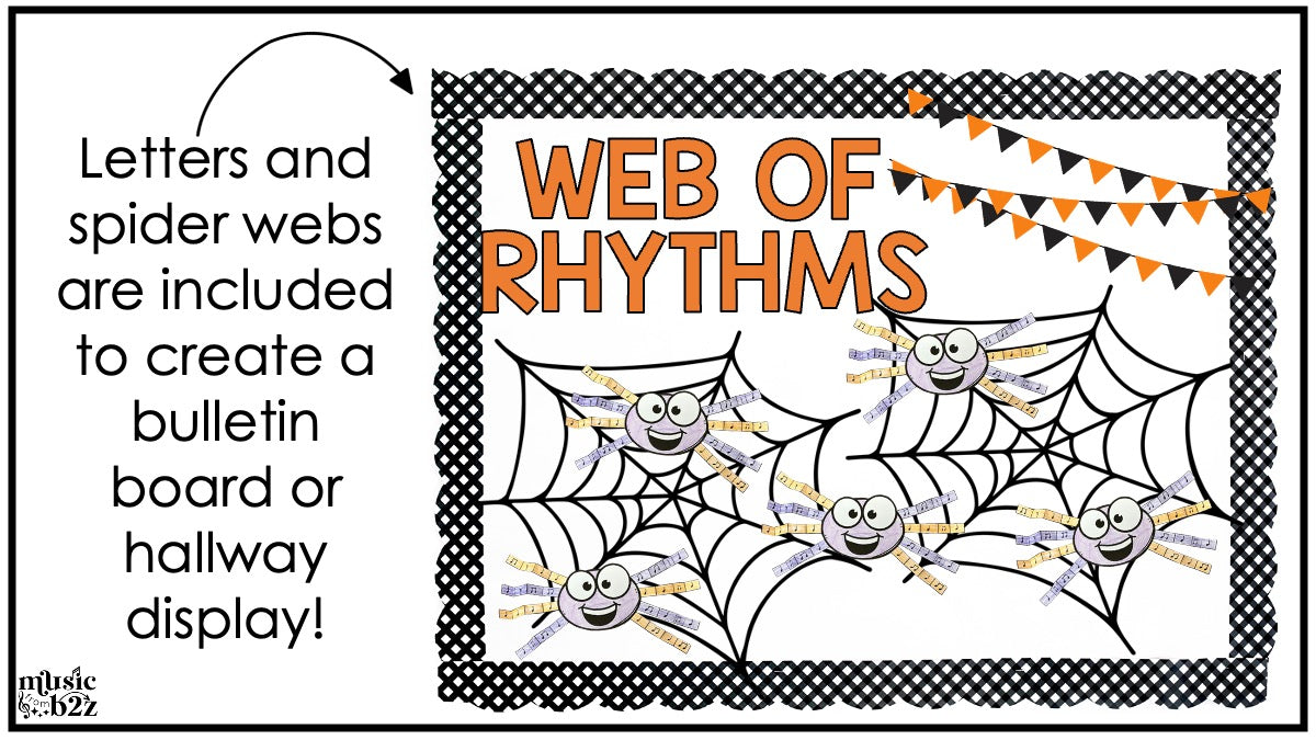 Halloween Spider Rhythm Craft Elementary Music Centers Sub Plans Activities