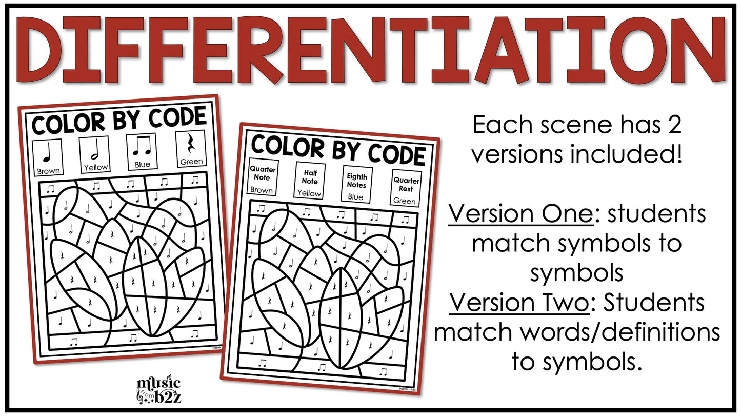 Thanksgiving Music Coloring Thanksgiving Music Worksheets Music Color by Note