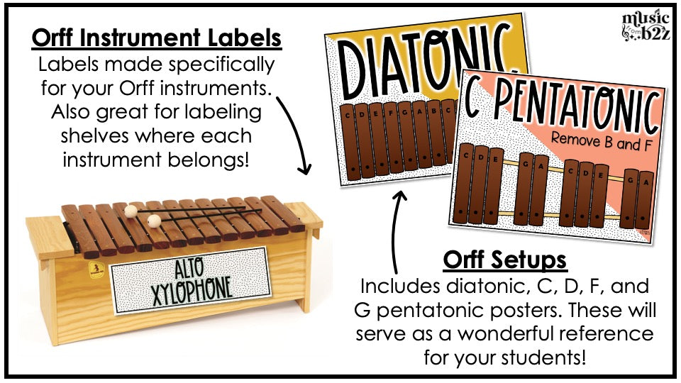 Music Classroom Decor BUNDLE - Music Bulletin Board & Posters - Modern Oasis