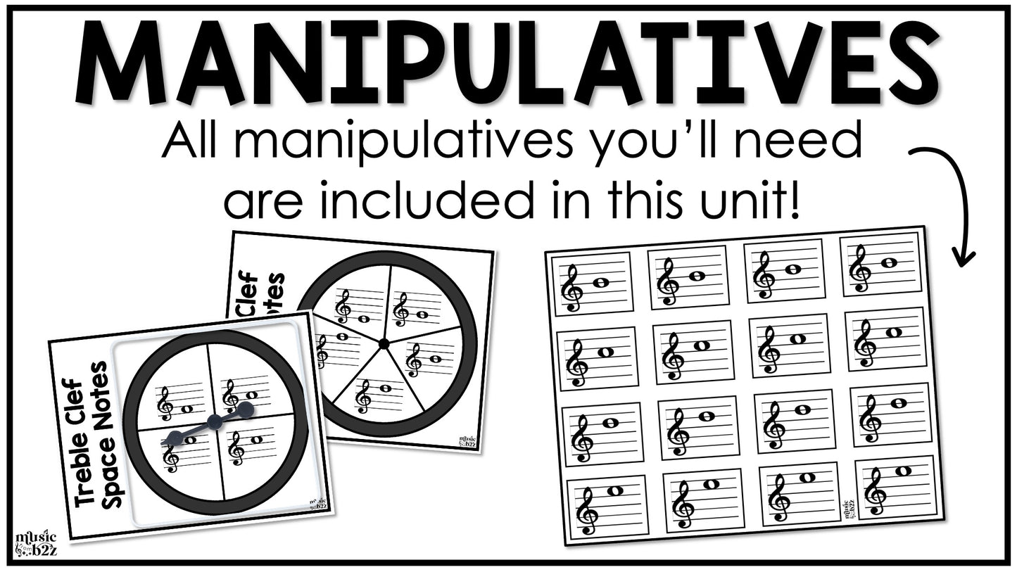 Treble Clef Unit Elementary Music Curriculum Lesson Activity Worksheets Games