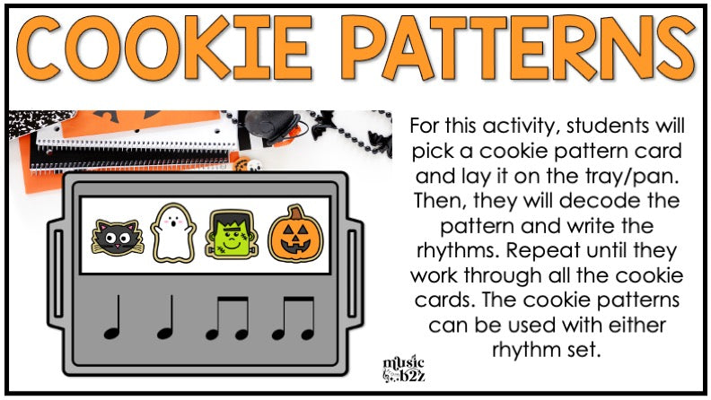 Halloween Rhythm Cookies Elementary Music Centers Game Craft Composition