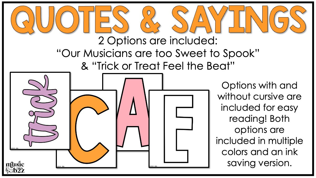 Halloween Music Bulletin Board Halloween Elementary Music Decor