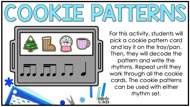 Winter Rhythm Cookies Elementary Music Activity Centers Game Craft Composition