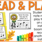 Fall Music Treble Clef Task Cards Treble Clef Notes Fall Music Activities
