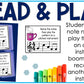 Winter Music Activities - Music Task Cards - Treble Clef Worksheet & Stations