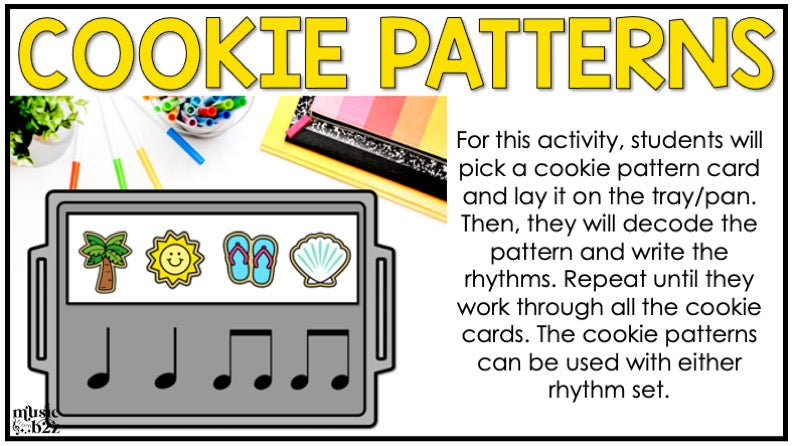 Summer Rhythm Cookies Elementary Music Centers Game Craft Composition