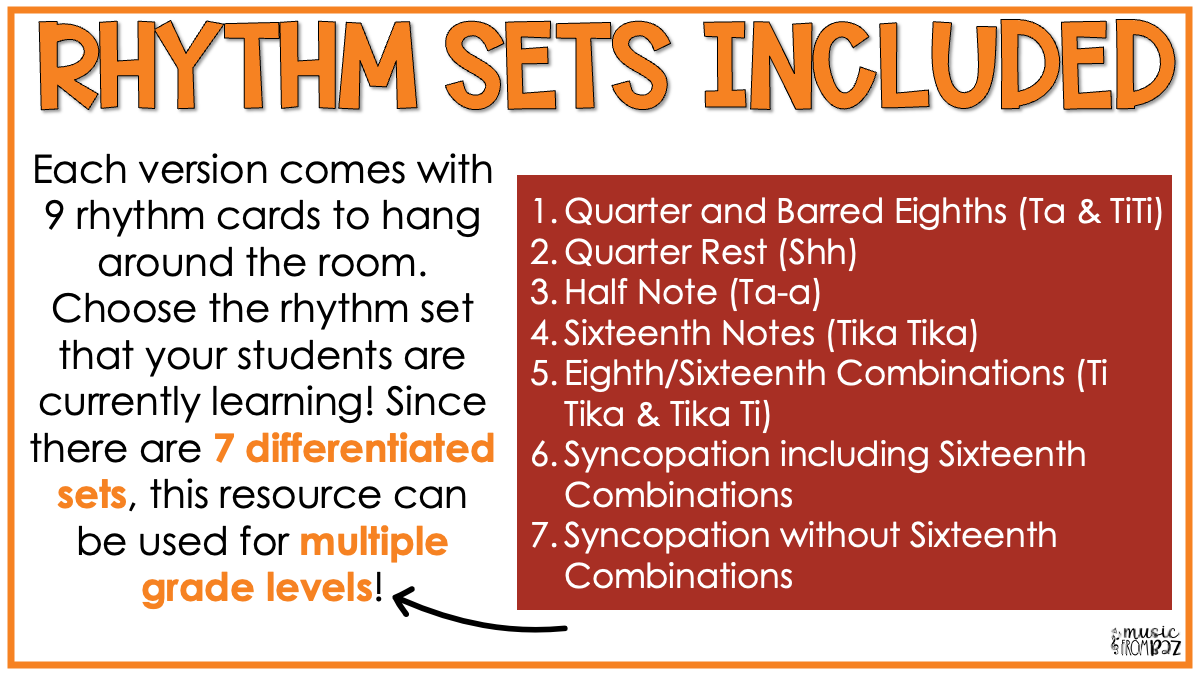 Fall Rhythm Write the Room Elementary Music Game & Scavenger Hunt for Autumn