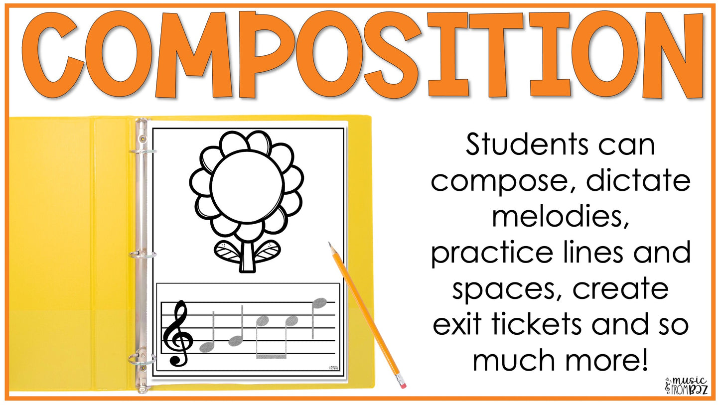 Fall Music Lines and Spaces Treble Clef Worksheets Fall Music Activities