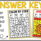 Fall Music Coloring BUNDLE Color by Note Fall Music Worksheets Color by Rhythm