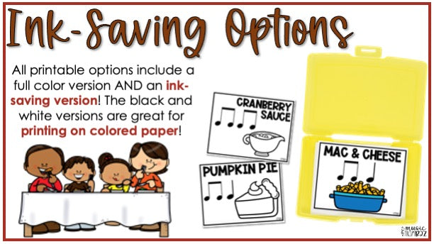 Thanksgiving Music Activity - Rhythm Lesson & Craft - Elementary Music Plan