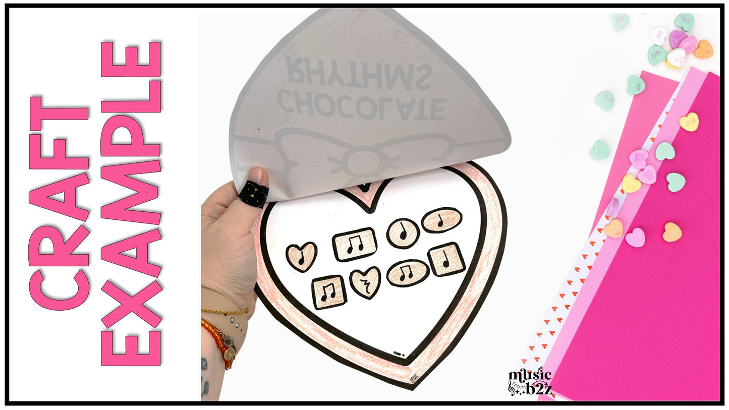 Valentines Day Music Rhythm Craft Elementary Music Centers Activities Sub Plans