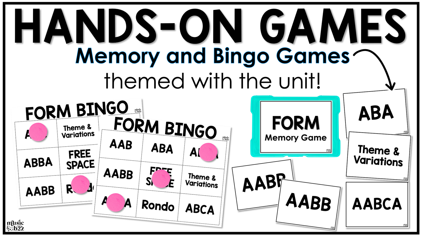 Musical Form Unit Elementary Music Curriculum Elements of Music Lesson