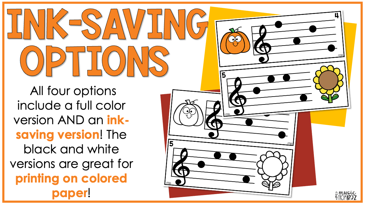 Fall Treble Clef Notes Music Write the Room Game & Scavenger Hunt for Autumn