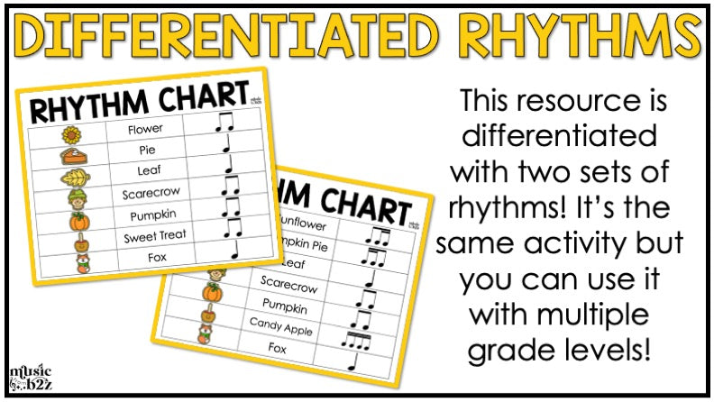Fall Rhythm Cookies Elementary Music Centers Game Craft Composition