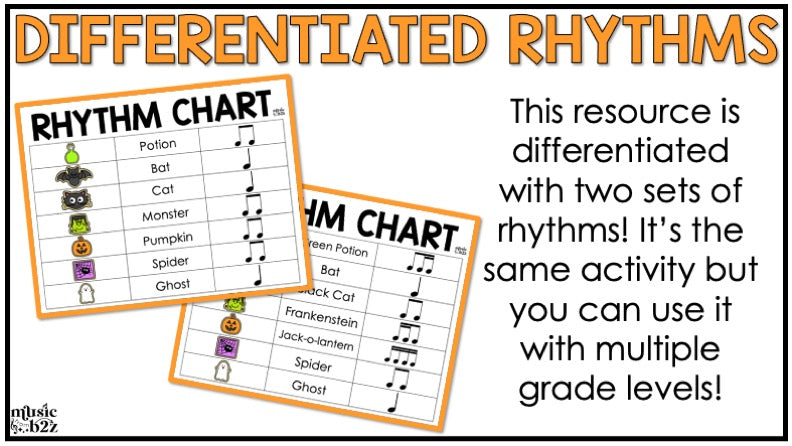 Halloween Rhythm Cookies Elementary Music Centers Game Craft Composition