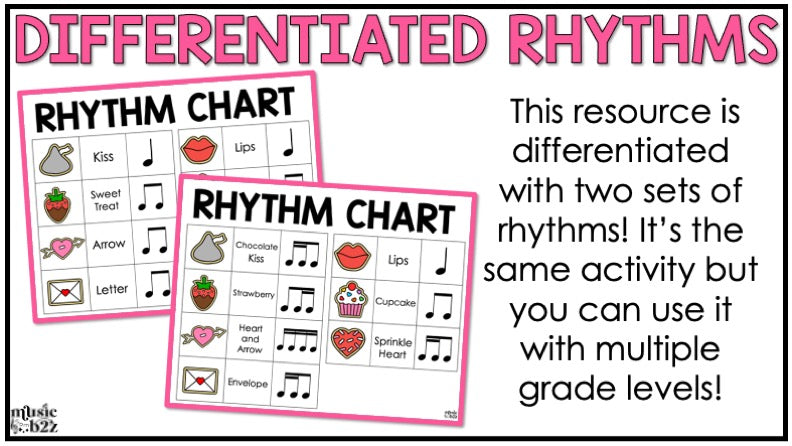 Valentines Day Rhythm Cookies Elementary Music Centers Game Craft Composition