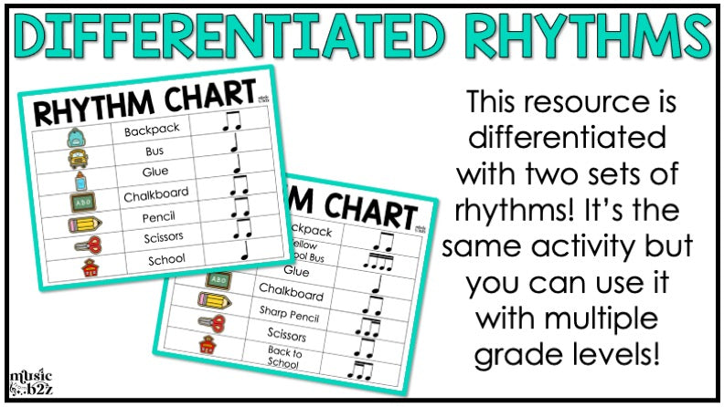 Back to School Rhythm Cookies Elementary Music Centers Game Craft Composition