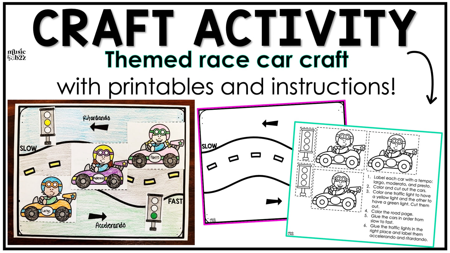 Tempo Unit Elementary Music Curriculum Lesson Activity Worksheets Games