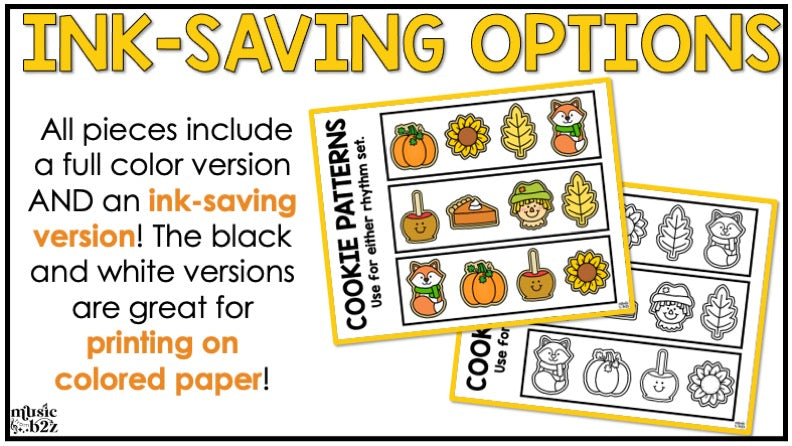 Fall Rhythm Cookies Elementary Music Centers Game Craft Composition