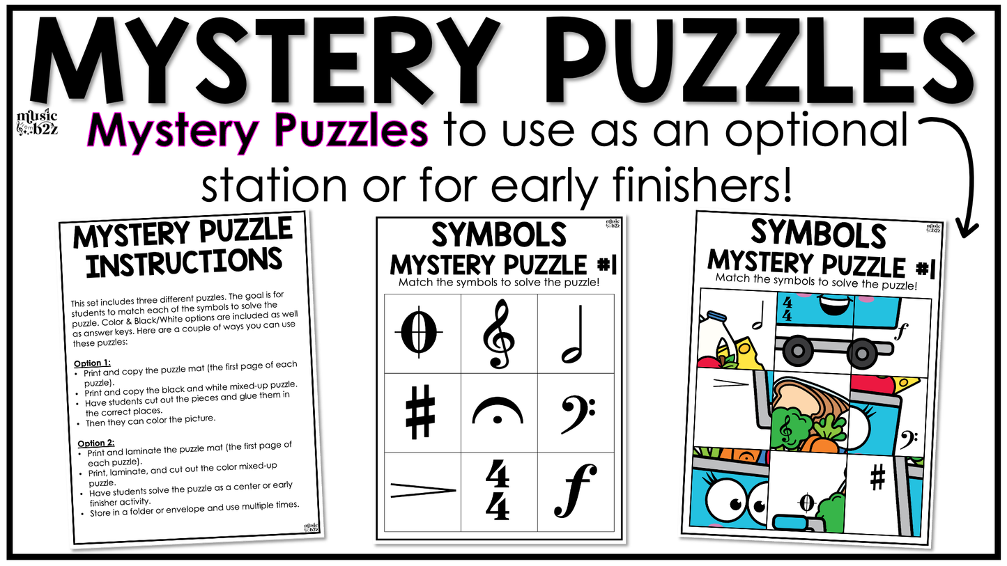 Music Symbols Unit Elementary Music Curriculum Lesson Activity Worksheets Games