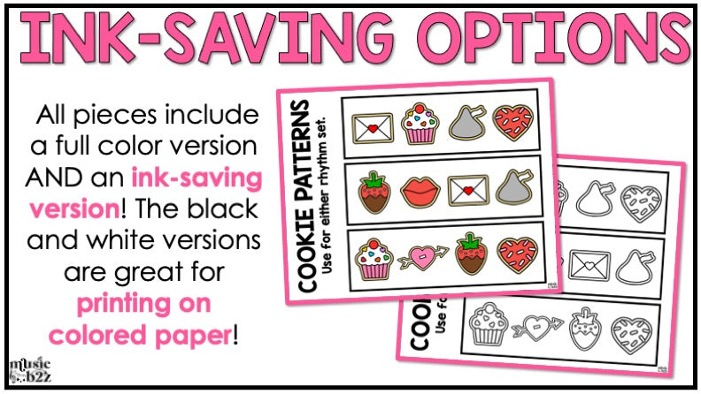 Valentines Day Rhythm Cookies Elementary Music Centers Game Craft Composition