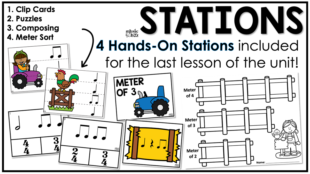 Meter Time Signature Unit Elementary Music Curriculum Elements of Music Lesson Activity Games