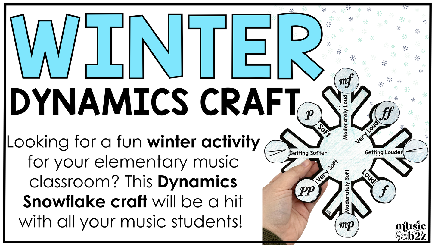 Winter Music Craft Dynamics Winter Music Activities Winter Music Bulletin Board