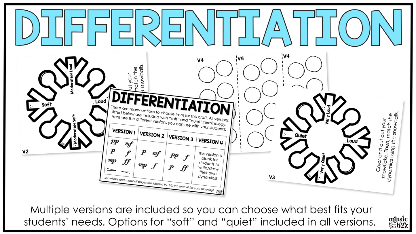 Winter Music Craft Dynamics Winter Music Activities Winter Music Bulletin Board