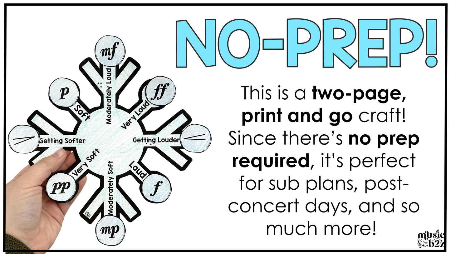 Winter Music Craft Dynamics Winter Music Activities Winter Music Bulletin Board