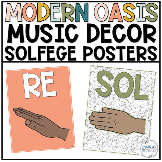 Music Classroom Decor - Solfege Hand Signs - Modern Oasis
