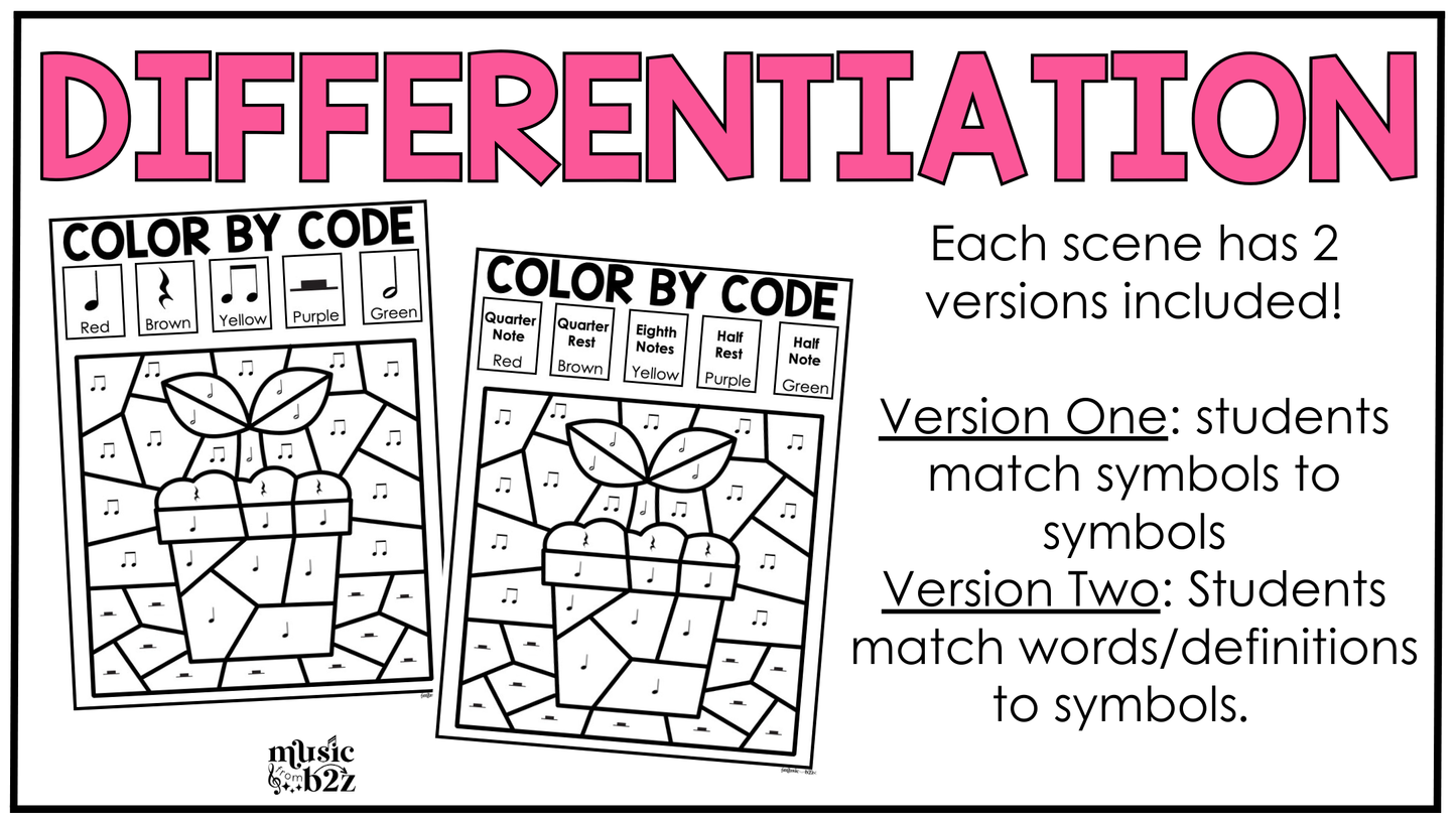 Spring Music Coloring Pages Rhythm Worksheets Spring Music Color by Note