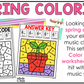 Spring Music Coloring Pages Color by Note Spring Music Worksheets Treble Clef