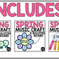 Spring Music Craft BUNDLE Spring Music Bulletin Board Music Sub Plan