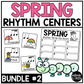 Spring Music Centers BUNDLE Spring Rhythm Worksheets Music Games Sub Plans