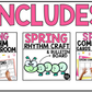 Spring Music Centers BUNDLE Spring Rhythm Worksheets Music Games Sub Plans