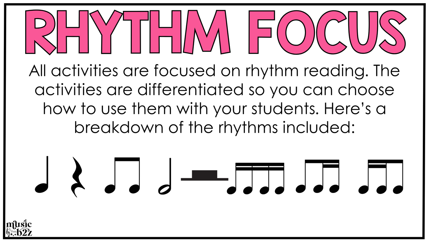 Spring Music Centers BUNDLE Spring Rhythm Worksheets Music Games Sub Plans