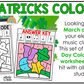 St. Patrick's Day Music Coloring Page BUNDLE Color by Note Music Worksheets