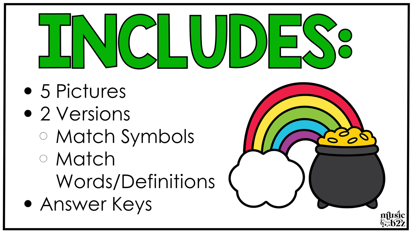 St. Patricks Day Music Coloring Pages Color by Note Music Worksheets Treble Clef