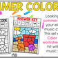 Summer Music Coloring Page BUNDLE Color by Note Summer Music Worksheets