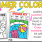 Summer Music Coloring Pages Color by Note Summer Music Worksheets Dynamics