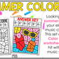 Summer Music Coloring Pages Color by Note Summer Music Worksheets Treble Clef