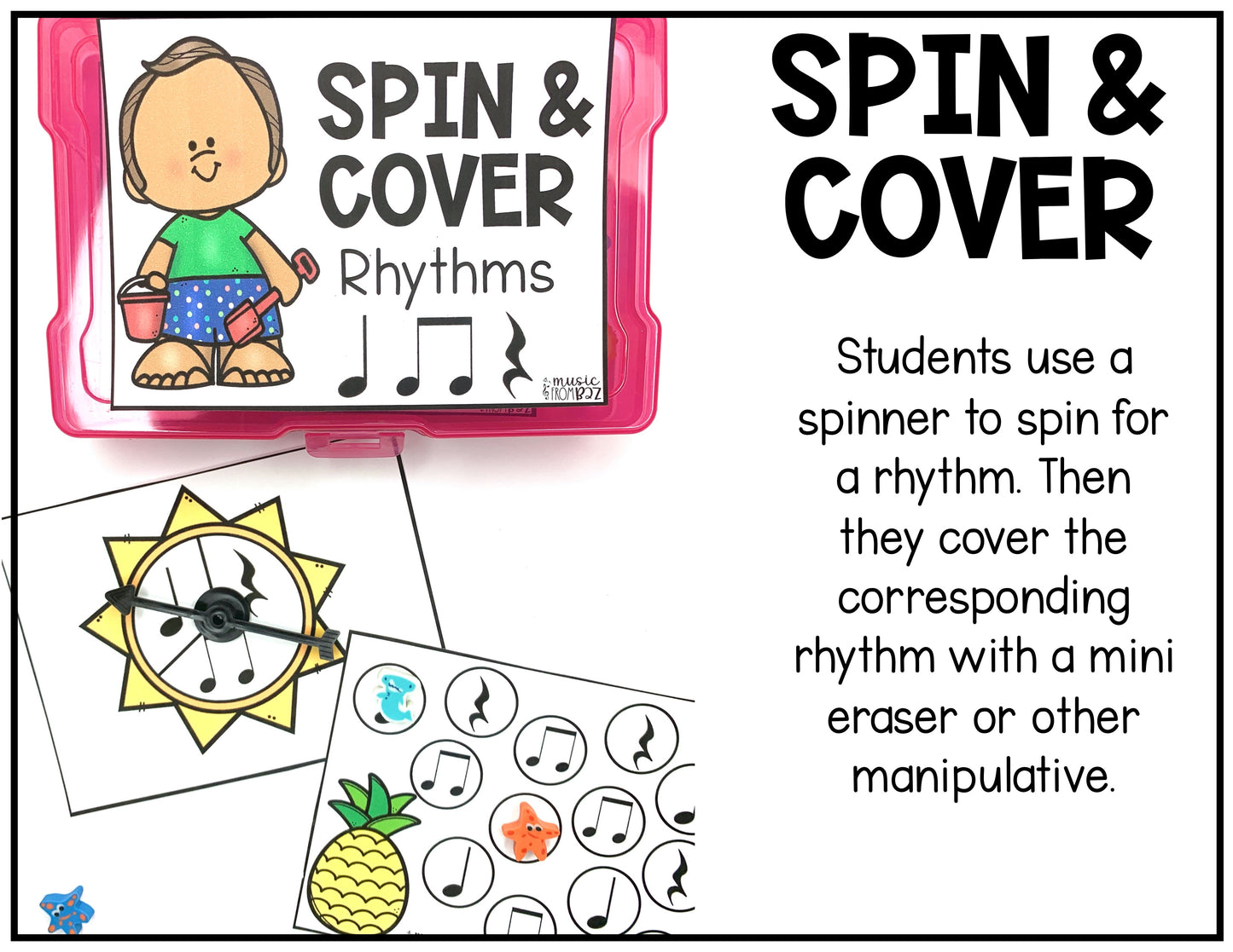 Summer Music Rhythm Task Cards