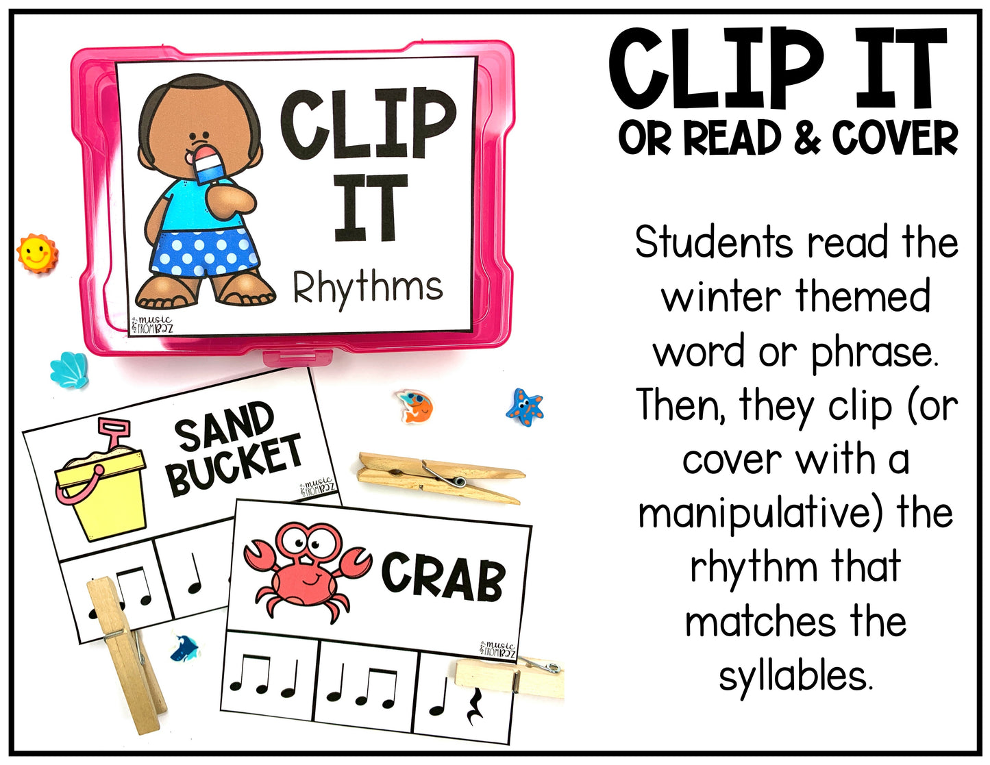 Summer Music Rhythm Task Cards