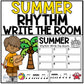 Summer Music Rhythm Write the Room