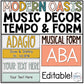 Music Classroom Decor - Tempo & Form Posters - Modern Oasis
