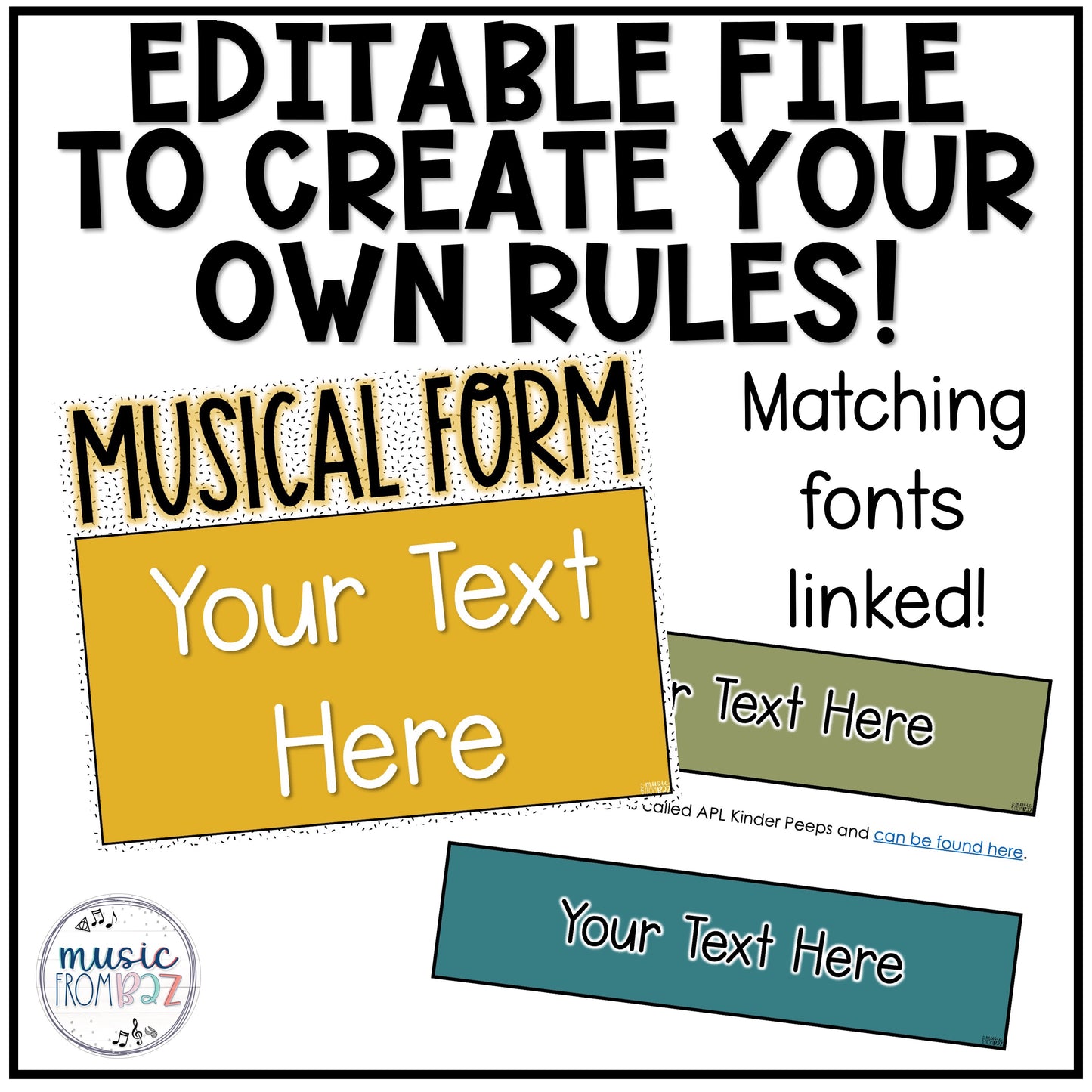 Music Classroom Decor - Tempo & Form Posters - Modern Oasis