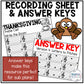 Thanksgiving Treble Clef Notes Music Write the Room Game & Turkey Scavenger Hunt