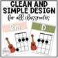 Music Classroom Decor - Ukulele Chords Posters - Modern Oasis