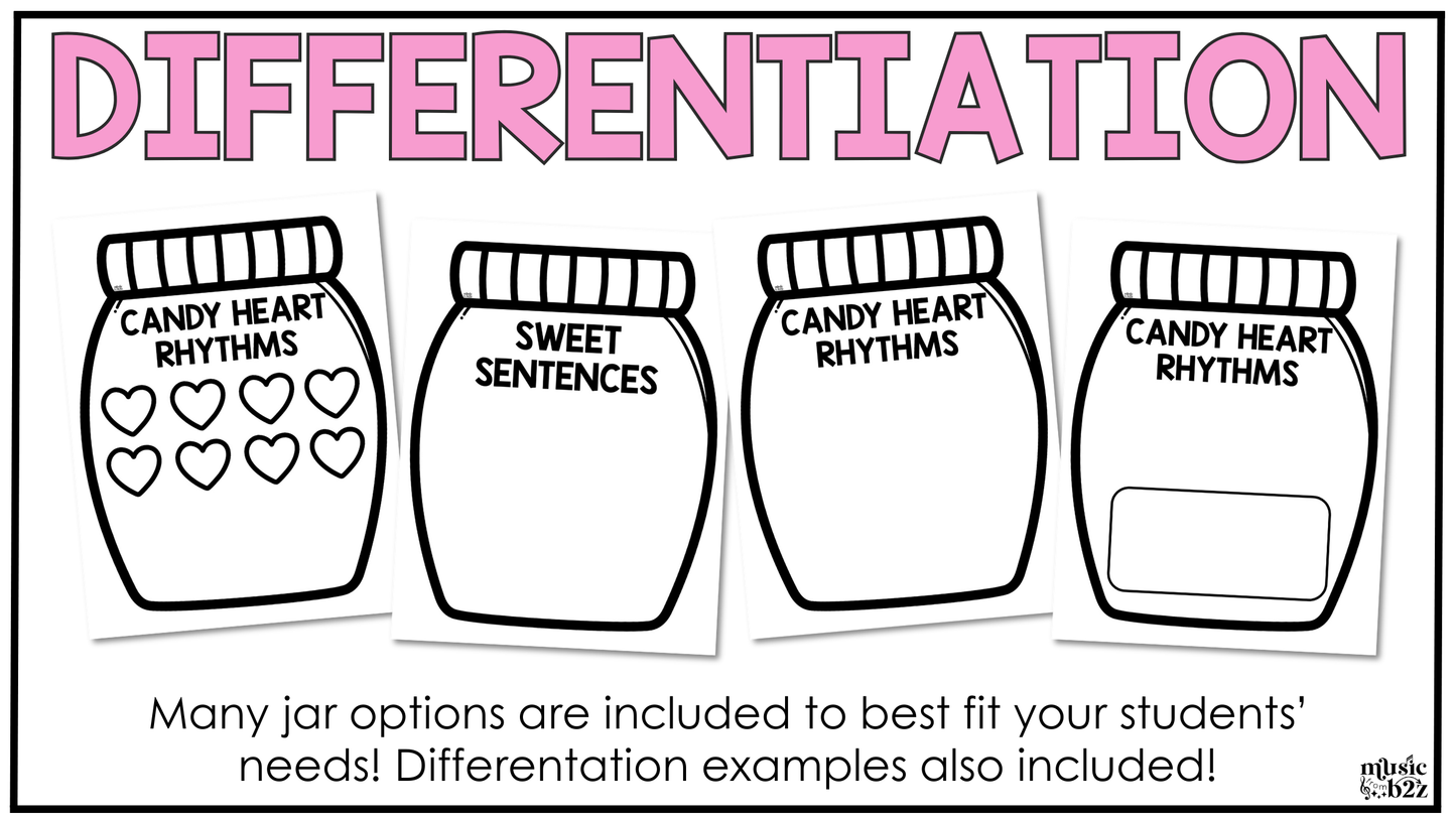 Valentine's Day Music Craft Rhythm Craft Valentine Music Bulletin Board Sub Plan